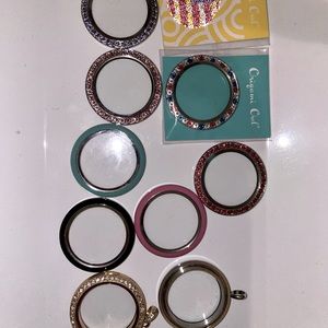 Assorted origami owl necklace lockets bundle